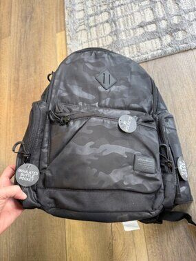 NEW Eddie Bauer Valley Backpack Diaper Bag Black/Camo